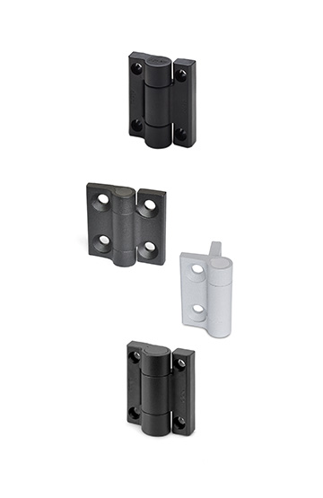 Spring hinges and shock absorbing hinges